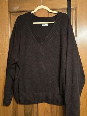 Sonoma Women's Dark Brown V-Neck Sweater